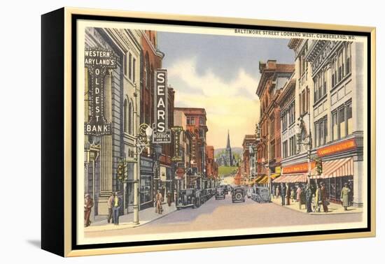 Baltimore Street, Cumberland-null-Framed Stretched Canvas