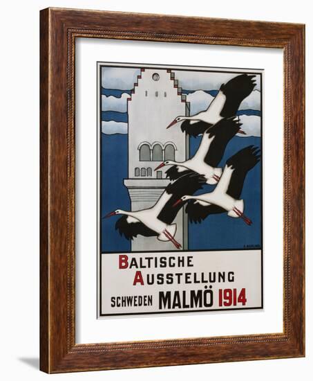 Baltische Ausstellung - Schweden Malmo Travel Poster-Ernst Norlind-Framed Giclee Print