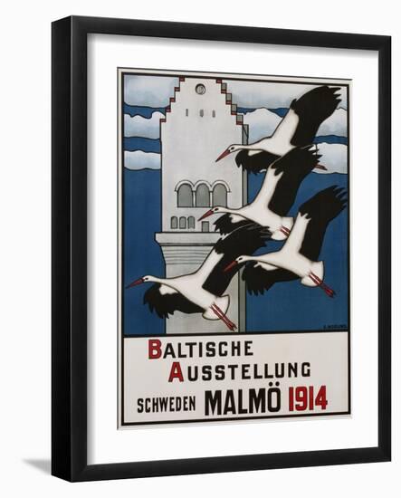 Baltische Ausstellung - Schweden Malmo Travel Poster-Ernst Norlind-Framed Giclee Print