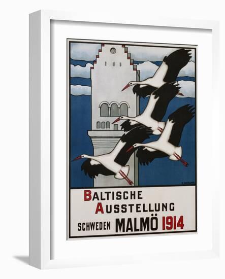 Baltische Ausstellung - Schweden Malmo Travel Poster-Ernst Norlind-Framed Giclee Print