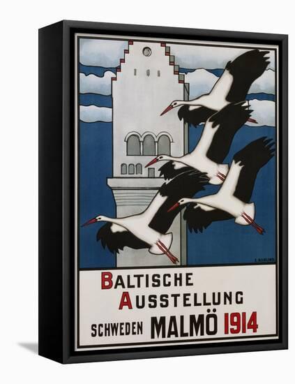 Baltische Ausstellung - Schweden Malmo Travel Poster-Ernst Norlind-Framed Premier Image Canvas