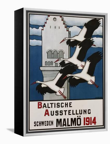 Baltische Ausstellung - Schweden Malmo Travel Poster-Ernst Norlind-Framed Premier Image Canvas