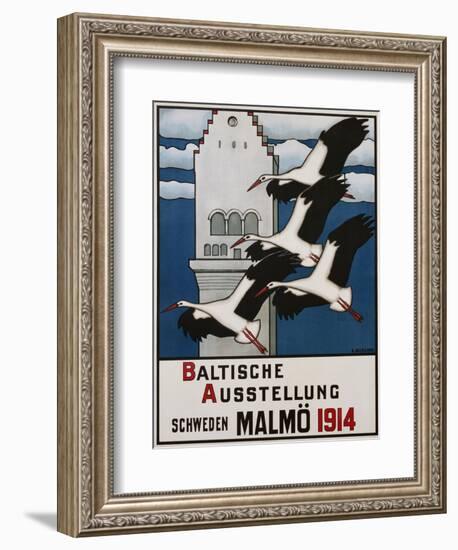 Baltische Ausstellung - Schweden Malmo Travel Poster-Ernst Norlind-Framed Giclee Print