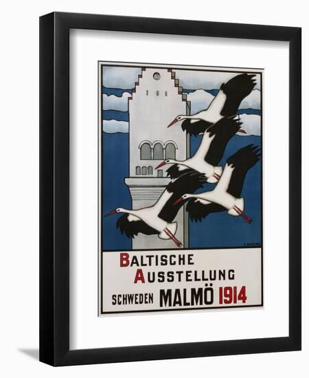 Baltische Ausstellung - Schweden Malmo Travel Poster-Ernst Norlind-Framed Giclee Print