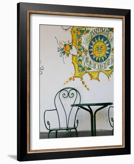 Bam Bar Cafe Detail, Taormina, Sicily, Italy-Walter Bibikow-Framed Photographic Print