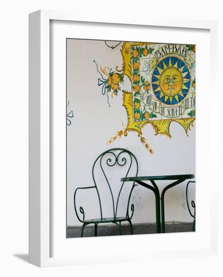 Bam Bar Cafe Detail, Taormina, Sicily, Italy-Walter Bibikow-Framed Photographic Print