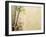 Bamboo and Plum Blossom on Old Antique Paper Texture-kenny001-Framed Art Print