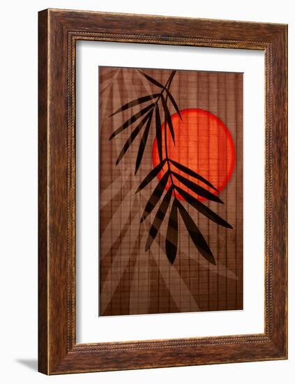 Bamboo and Red Sun I-Christine Zalewski-Framed Art Print