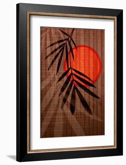 Bamboo and Red Sun I-Christine Zalewski-Framed Art Print