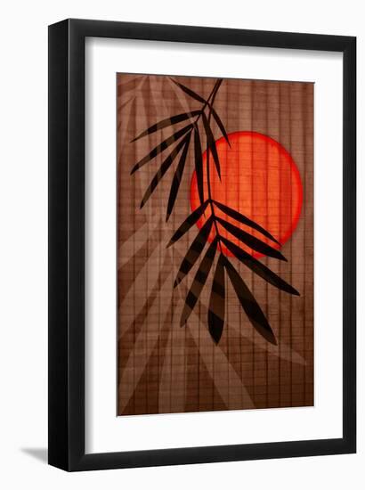 Bamboo and Red Sun I-Christine Zalewski-Framed Art Print