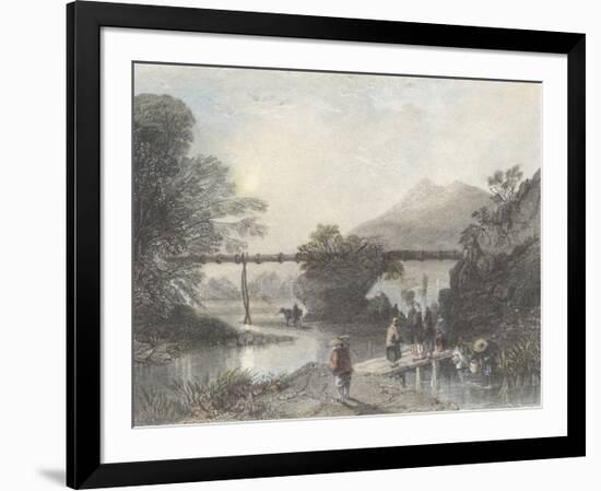 Bamboo Aqueduct at Hong Kong-Thomas Allom-Framed Premium Giclee Print