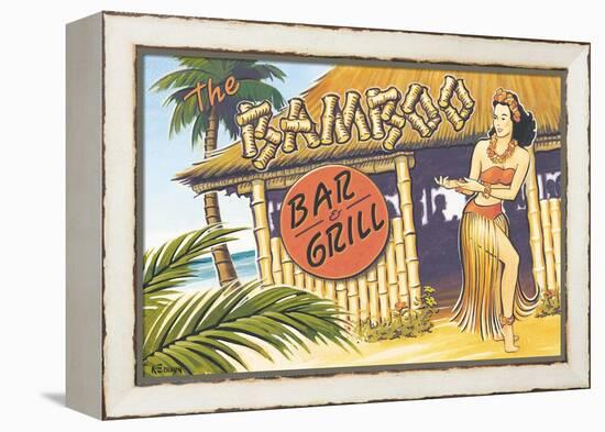 Bamboo Bar and Grill, Hawaii-Kerne Erickson-Framed Stretched Canvas