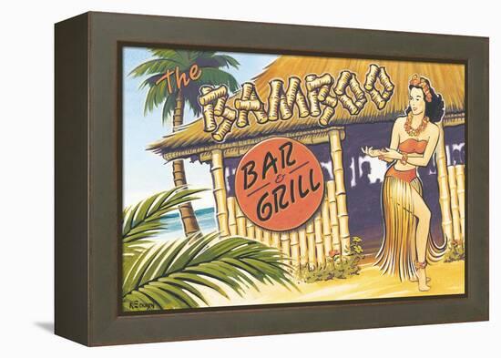 Bamboo Bar and Grill, Hawaii-Kerne Erickson-Framed Stretched Canvas