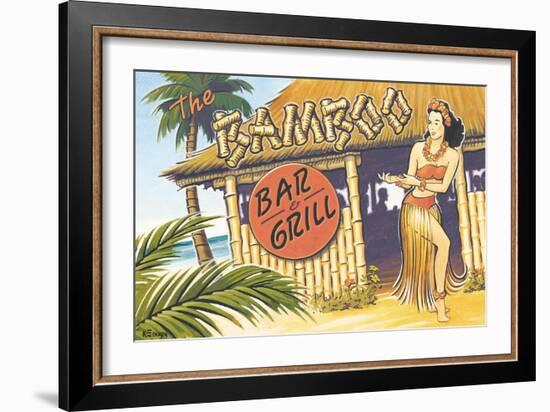 Bamboo Bar and Grill, Hawaii-Kerne Erickson-Framed Art Print