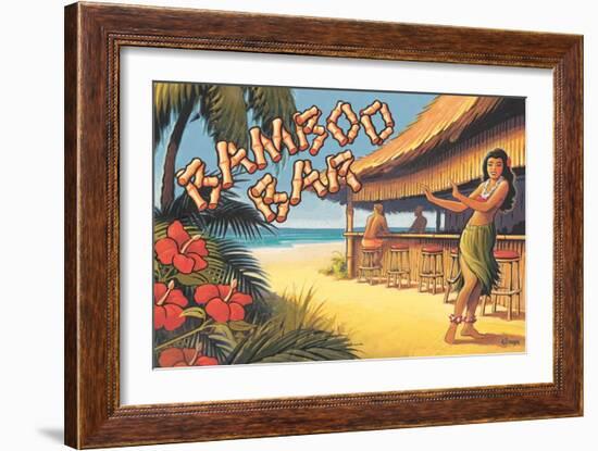 Bamboo Bar, Hawaii-Kerne Erickson-Framed Art Print