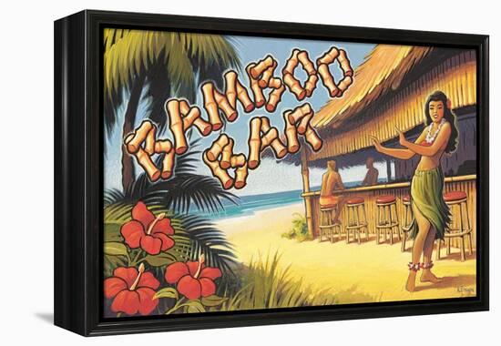 Bamboo Bar, Hawaii-Kerne Erickson-Framed Stretched Canvas