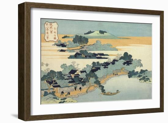 Bamboo Hedge at Kumemura (Kumemura Chikur), from the Series Eight Views of the Ryukyu Islands-Katsushika Hokusai-Framed Giclee Print