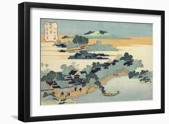 Bamboo Hedge at Kumemura (Kumemura Chikur), from the Series Eight Views of the Ryukyu Islands-Katsushika Hokusai-Framed Giclee Print