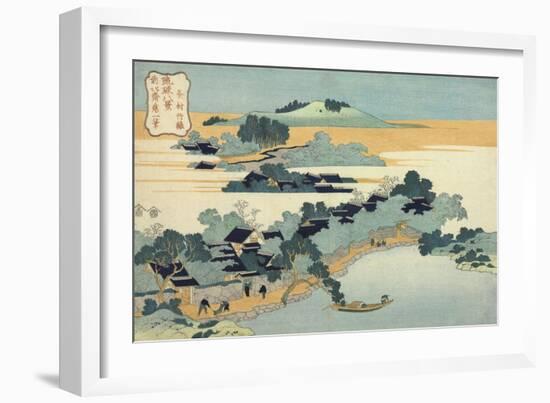 Bamboo Hedge at Kumemura (Kumemura Chikur), from the Series Eight Views of the Ryukyu Islands-Katsushika Hokusai-Framed Giclee Print