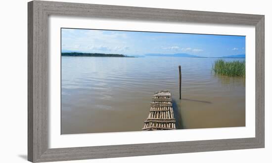 Bamboo raft on Lake Shalla, Abijatta-Shalla Lakes National Park, Ethiopia-Keren Su-Framed Photographic Print