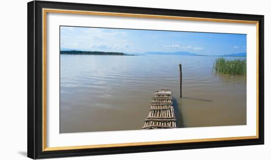 Bamboo raft on Lake Shalla, Abijatta-Shalla Lakes National Park, Ethiopia-Keren Su-Framed Photographic Print