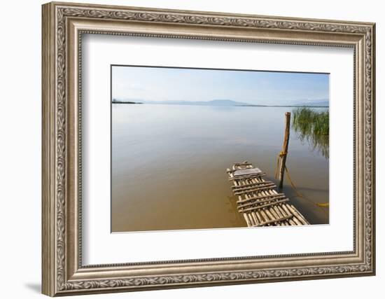 Bamboo raft on Lake Shalla, Abijatta-Shalla Lakes National Park, Ethiopia-Keren Su-Framed Photographic Print