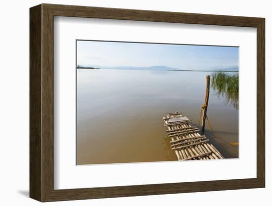 Bamboo raft on Lake Shalla, Abijatta-Shalla Lakes National Park, Ethiopia-Keren Su-Framed Photographic Print