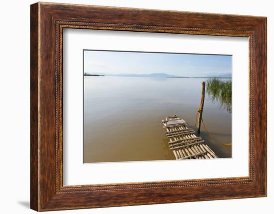 Bamboo raft on Lake Shalla, Abijatta-Shalla Lakes National Park, Ethiopia-Keren Su-Framed Photographic Print