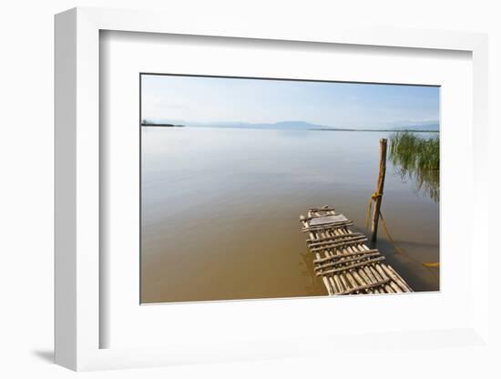 Bamboo raft on Lake Shalla, Abijatta-Shalla Lakes National Park, Ethiopia-Keren Su-Framed Photographic Print