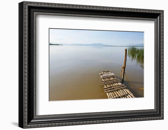 Bamboo raft on Lake Shalla, Abijatta-Shalla Lakes National Park, Ethiopia-Keren Su-Framed Photographic Print