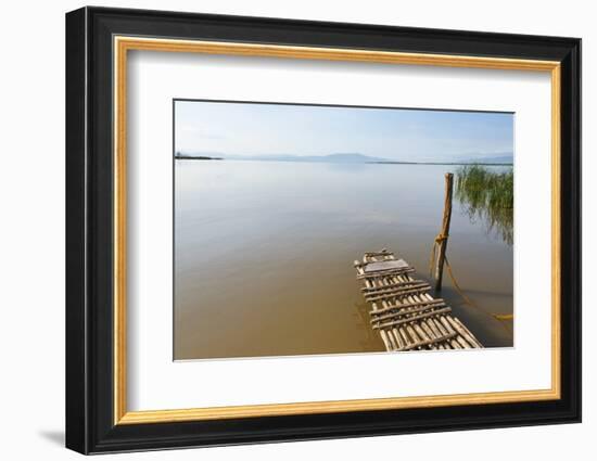 Bamboo raft on Lake Shalla, Abijatta-Shalla Lakes National Park, Ethiopia-Keren Su-Framed Photographic Print