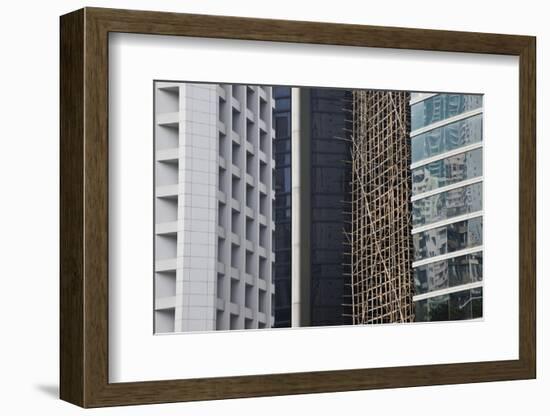 Bamboo Scaffolding, Hong Kong, China-Julie Eggers-Framed Photographic Print