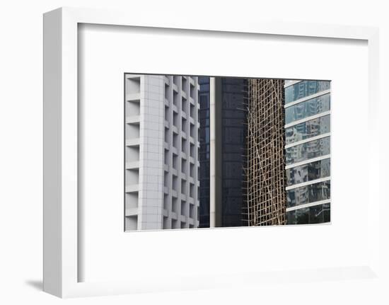 Bamboo Scaffolding, Hong Kong, China-Julie Eggers-Framed Photographic Print