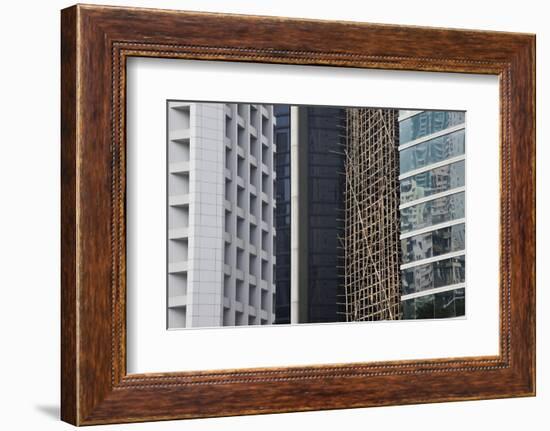 Bamboo Scaffolding, Hong Kong, China-Julie Eggers-Framed Photographic Print