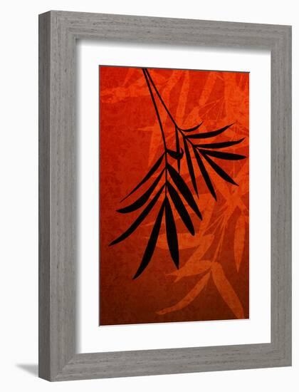 Bamboo Shade on Red I-Christine Zalewski-Framed Art Print