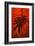 Bamboo Shade on Red II-Christine Zalewski-Framed Art Print