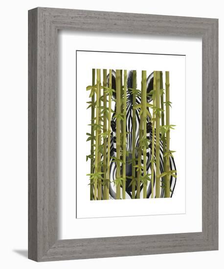 Bamboo Zebra-Fab Funky-Framed Art Print