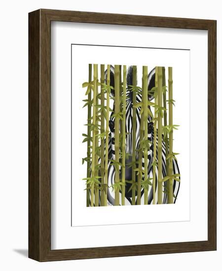 Bamboo Zebra-Fab Funky-Framed Art Print
