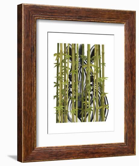 Bamboo Zebra-Fab Funky-Framed Art Print