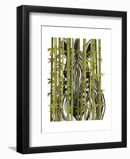 Bamboo Zebra-Fab Funky-Framed Art Print