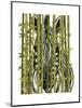 Bamboo Zebra-Fab Funky-Mounted Art Print