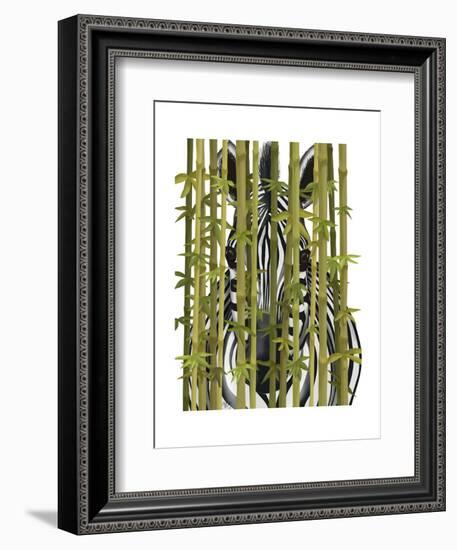 Bamboo Zebra-Fab Funky-Framed Art Print