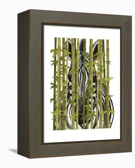 Bamboo Zebra-Fab Funky-Framed Stretched Canvas