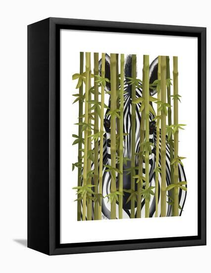 Bamboo Zebra-Fab Funky-Framed Stretched Canvas