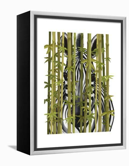 Bamboo Zebra-Fab Funky-Framed Stretched Canvas
