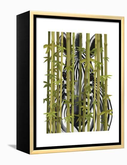 Bamboo Zebra-Fab Funky-Framed Stretched Canvas