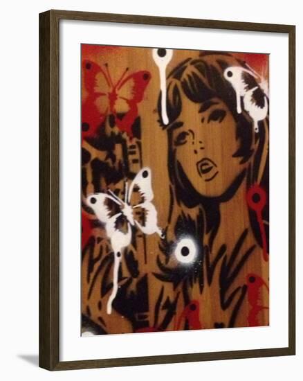 Bamboo-Abstract Graffiti-Framed Giclee Print