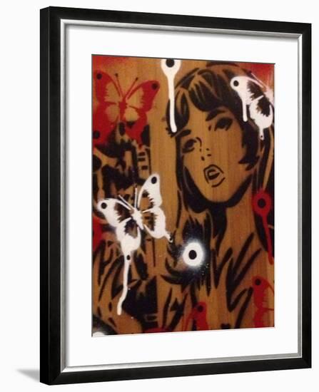 Bamboo-Abstract Graffiti-Framed Giclee Print
