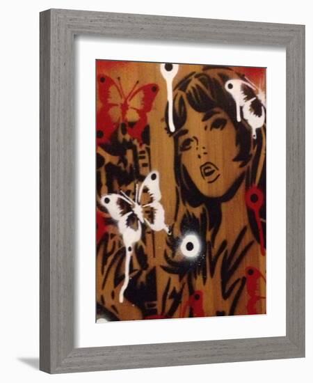 Bamboo-Abstract Graffiti-Framed Giclee Print