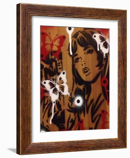 Bamboo-Abstract Graffiti-Framed Giclee Print